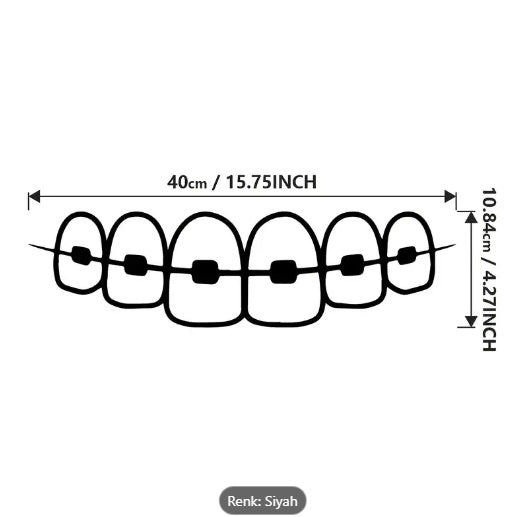 Metal Duvar Süsü (Braketli Diş)