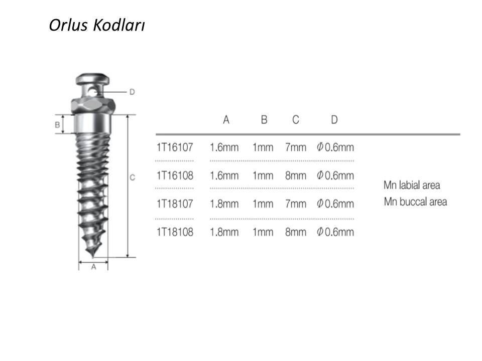 Orlus / Yesanchor Mini Vidalar